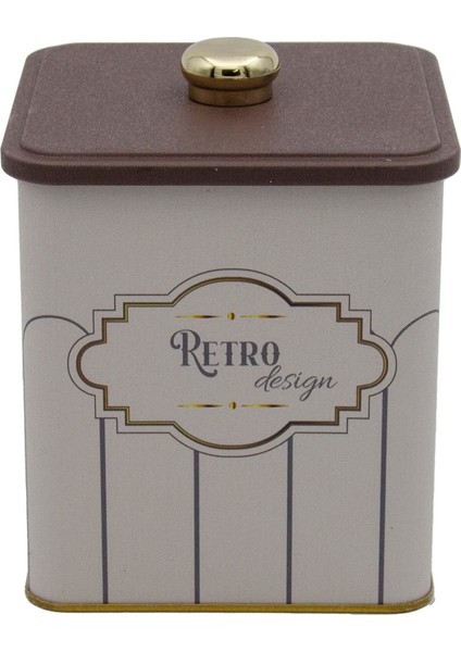 ER023-U6 Retro Desenli Kare Metal Saklama Kabı 12X12 cm fiyatları