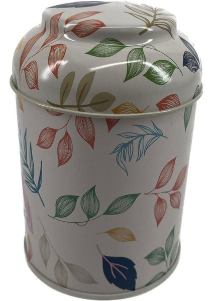 Yaprak Desenli Çay Saklama Kabı Metal 0.8 lt - Yeşil fiyatları