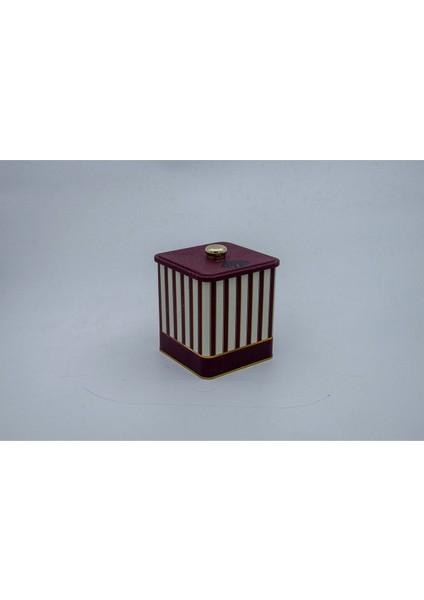 ER023-1F Circus Cream Desenli Kare Metal Saklama Kabı 12X12 cm modelleri