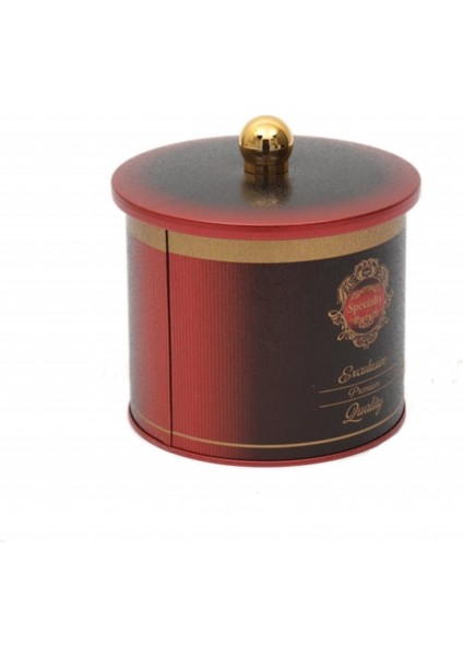 Special Desenli Yuvarlak Çok Amaçlı Metal Erzak Saklama Kabı 2.1 lt - Kırmızı fiyatları