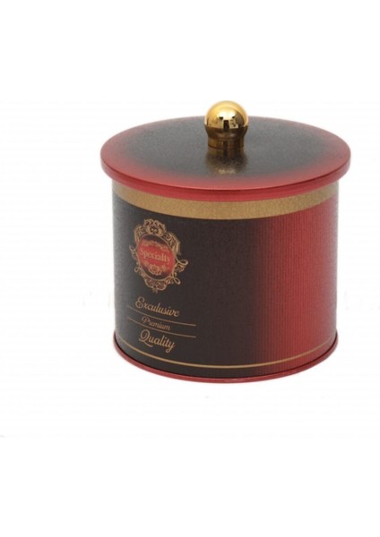 Special Desenli Yuvarlak Çok Amaçlı Metal Erzak Saklama Kabı 2.1 lt - Kırmızı modelleri