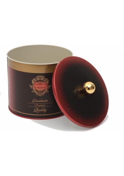 Special Desenli Yuvarlak Çok Amaçlı Metal Erzak Saklama Kabı 2.1 lt - Kırmızı fırsatları