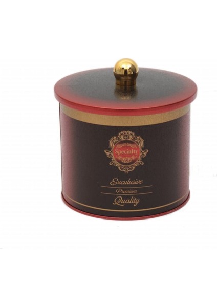 Special Desenli Yuvarlak Çok Amaçlı Metal Erzak Saklama Kabı 2.1 lt - Kırmızı indirimleri