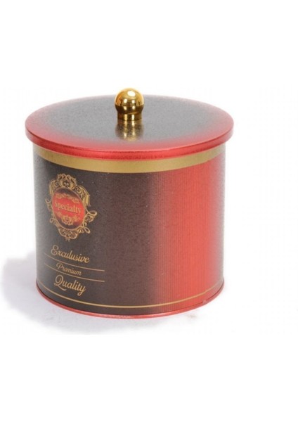 Special Desenli Yuvarlak Çok Amaçlı Metal Erzak Saklama Kabı 3.9 lt - Kırmızı fırsatları