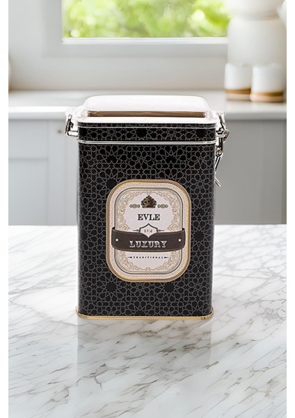 ER043-V2 Trellis Desenli Dikdörtgen Metal Saklama Kabı 8X10 cm