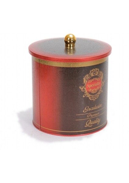 Special Desenli Yuvarlak Çok Amaçlı Metal Erzak Saklama Kabı 4.5 lt - Kırmızı modelleri