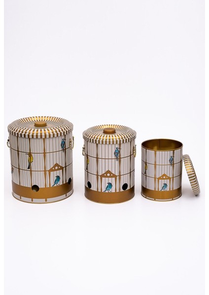 ERB29T7 Patates-Soğan-Sarımsak Saklama Kabı 3 Lü Set, Bird Cage modelleri