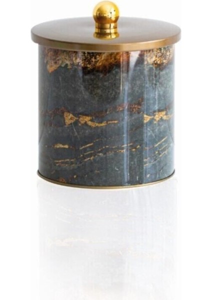 Taş Desenli Yuvarlak Çok Amaçlı Metal Erzak Saklama Kabı 2.4 lt - Siyah fiyatları