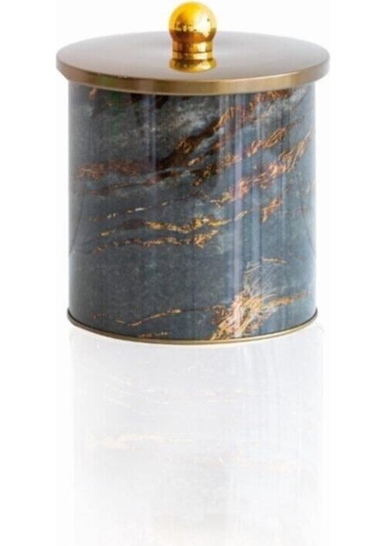 Taş Desenli Yuvarlak Çok Amaçlı Metal Erzak Saklama Kabı 2.4 lt - Siyah modelleri