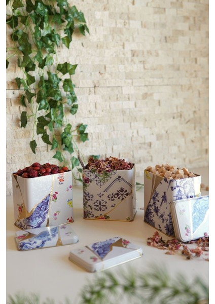 ERB36U5 Dikdörtgen Saklama Kabı 80X120 3 Lü Set, Kint Sugi