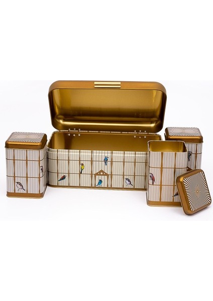 ERB08T7 Menteşeli Ekmek Kutusu 4 Lü Set , Bird Cage modelleri
