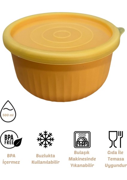 x Vipahmet Vakumlu Saklama Kabı, 0,50 Lt, Sarı fiyatları