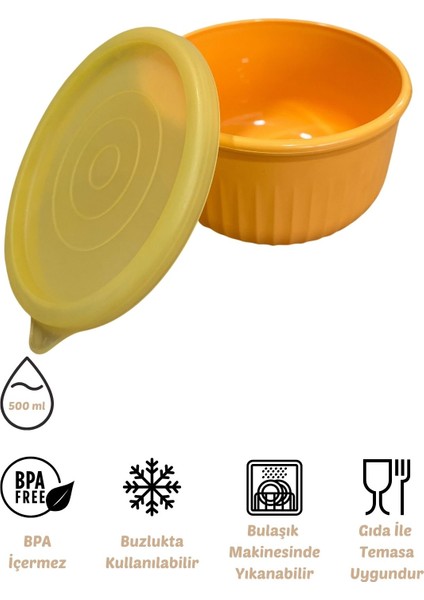 x Vipahmet Vakumlu Saklama Kabı, 0,50 Lt, Sarı modelleri