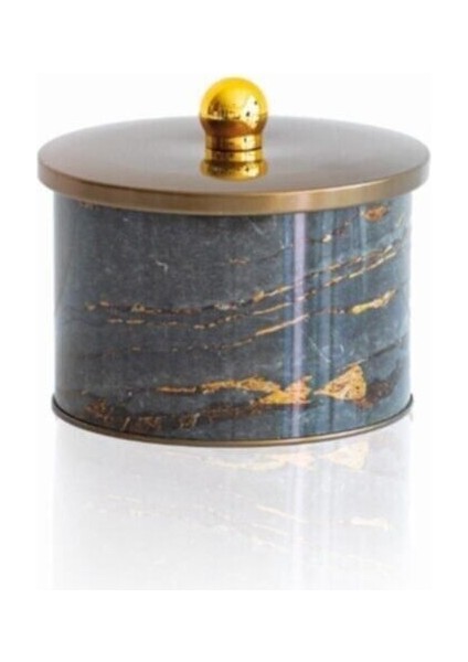 Taş Desenli Yuvarlak Çok Amaçlı Metal Erzak Saklama Kabı 1.7 lt - Siyah fiyatları