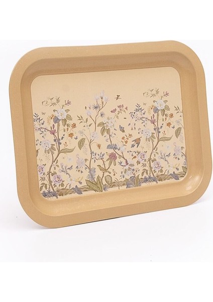 EE161-2E Botanica Yellow Desenli Dikdörtgen Tepsi 23X31 cm modelleri