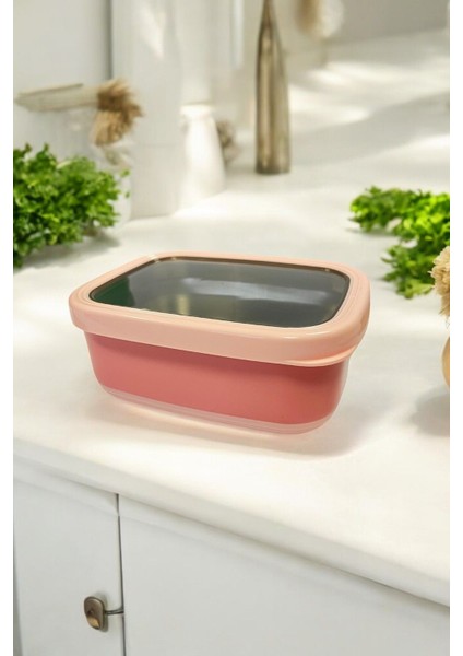 Dikdörtgen Saklama Kabı 1,40 L Pembe VP-930 fırsatları