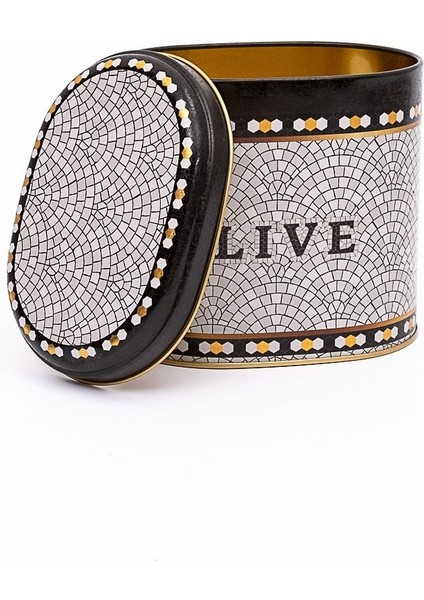 ER004-9D Mosaic Live Desenli Oval Metal Saklama Kabı 11X15 cm fiyatları