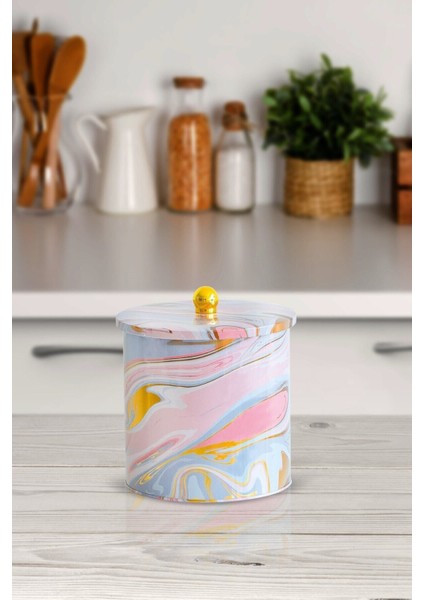 EF147-I0 Metal Yuvarlak Kutu 175 x 180 mm Topuz Kulplu 4.5 Lt