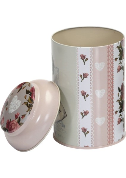 Rose and Girl Desenli Metal Erzak Saklama Kabı 1.4 lt - Çok Renkli fırsatları
