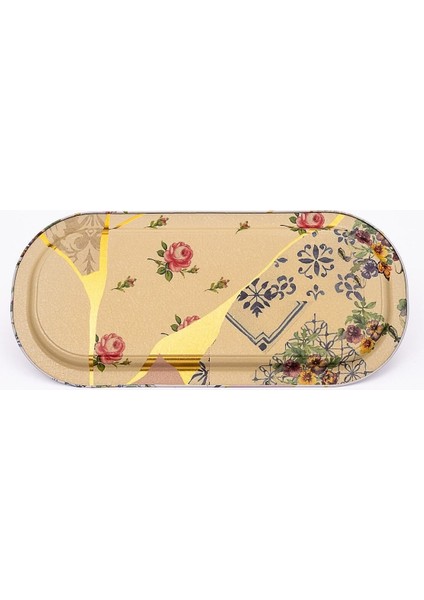 EE168-U5 Kint Sugi Desenli Oval Tepsi 16X35 cm fırsatları