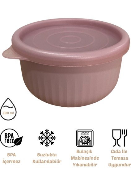 x Vipahmet Vakumlu Saklama Kabı, 0,30 Lt, Pembe