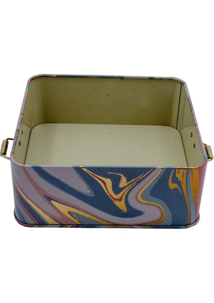 Liquid Pink Desenli Metal Kilitli Saklama Kabı 158X158X80 mm 2,4 Lt indirimleri