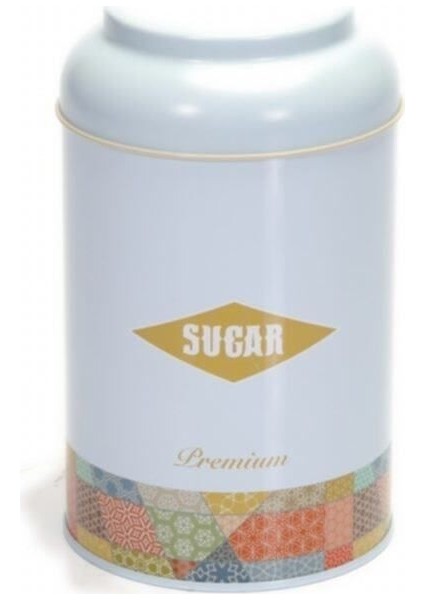 Etnik Desenli Şeker Saklama Kabı Metal 1.4 lt - Mavi fiyatları