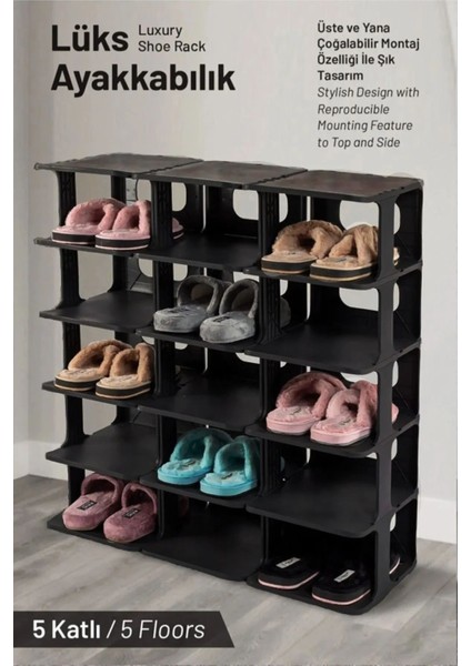 5 Katlı Modüler Ayakkabılık, Ayakkabı Düzenleyici, Ayakkabı Rafı fiyatları