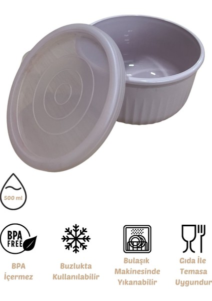 x Vipahmet Vakumlu Saklama Kabı, 0,50 Lt, Açık Pembe fiyatları
