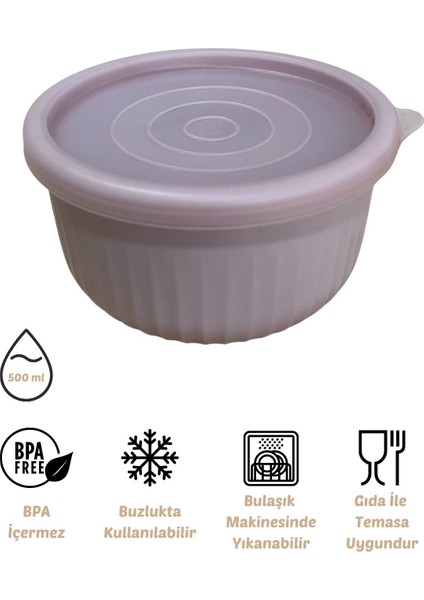 x Vipahmet Vakumlu Saklama Kabı, 0,50 Lt, Açık Pembe modelleri