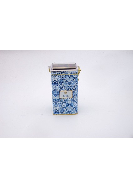 ER053-4B Azulejos Live Desenli Dikdörtgen Metal Saklama Kabı 8X10 cm fiyatları