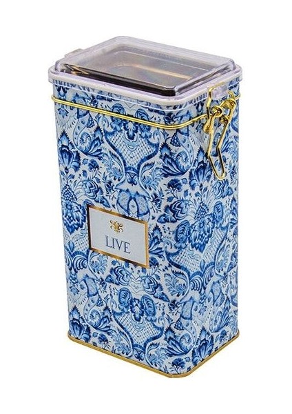 ER053-4B Azulejos Live Desenli Dikdörtgen Metal Saklama Kabı 8X10 cm modelleri