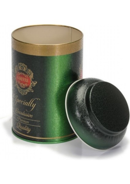 Premium Desenli Kahve Saklama Kabı Metal 1.4 lt - Koyu Yeşil fırsatları