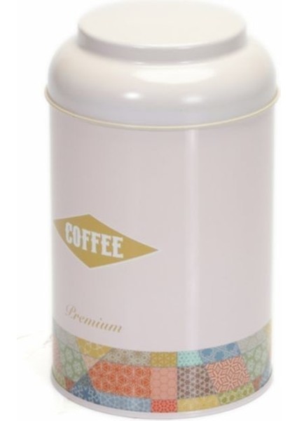 Etnik Desenli Kahve Saklama Kabı Metal 1.4 lt - Pembe modelleri