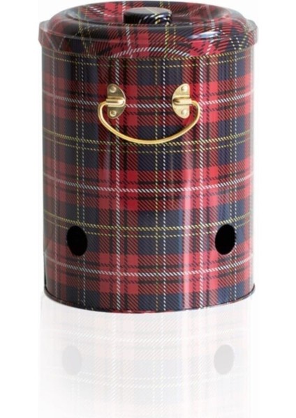 Ekose Desenli Metal Patates Soğan Saklama Kabı 5.6 lt - Kırmızı fırsatları