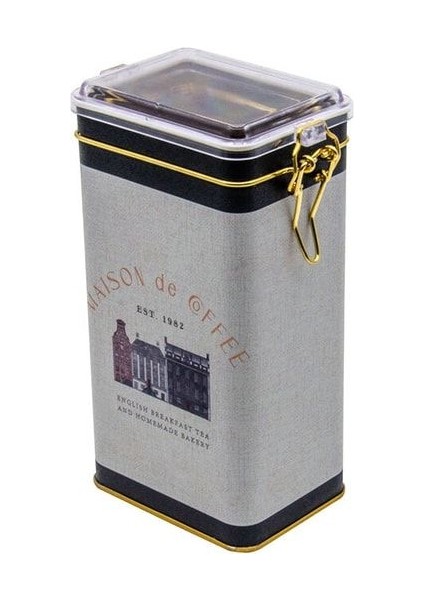 ER053-7F Azura Coffee Desenli Dikdörtgen Metal Saklama Kabı 8X10 cm modelleri