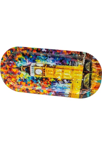 EF168-01 Afremov Big Ban Desenli Oval Tepsi 16X35 cm fiyatları