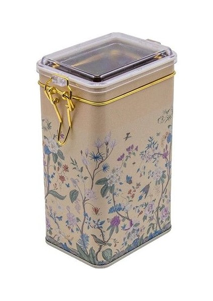 ER048-2E Botanica Yellow Desenli Dikdörtgen Metal Saklama Kabı 8X10 cm modelleri