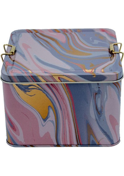 Liquid Pink Desenli Metal Kilitli Saklama Kabı 158X158X110 mm 2,7 Lt fiyatları