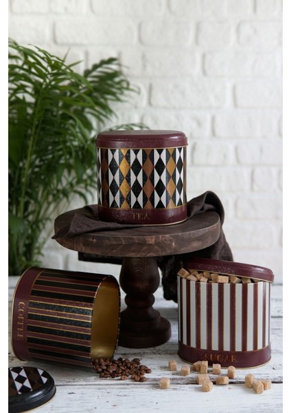 ERB07T8 Oval Metal Saklama Kabı 3 Lü Set, Circus