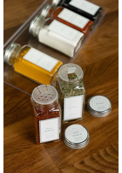 12'li Gümüş Katlı Stantlı Baharatlık Seti fırsatları