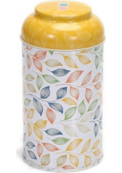 Yaprak Desenli Metal Erzak Saklama Kabı 1 lt - Çok Renkli fiyatları