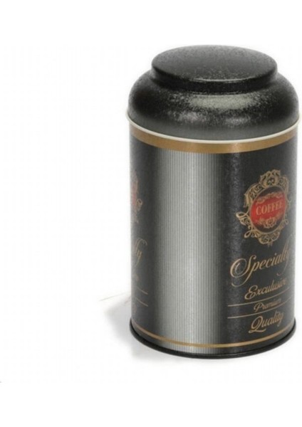 Premium Desenli Kahve Saklama Kabı Metal 1.4 lt - Siyah fiyatları