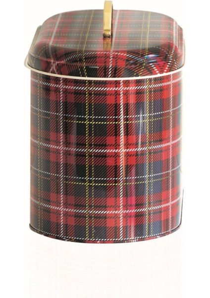 Plaid(Ekose) Desenli Oval Metal Ekmek Kutusu, 10.4 lt modelleri