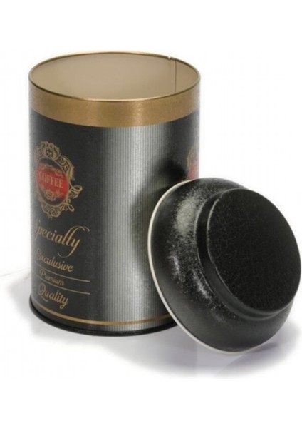 Premium Desenli Kahve Saklama Kabı Metal 1.4 lt - Siyah fırsatları