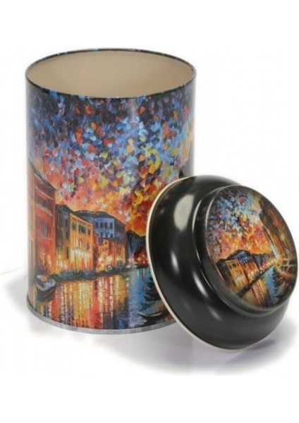 Afremov Desenli Metal Erzak Saklama Kabı 1.4 lt - Çok Renkli indirimleri