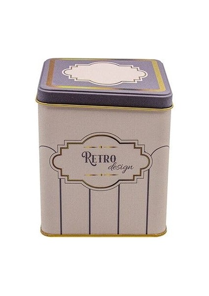 ER024-U6 Retro Desenli Kare Metal Saklama Kabı 12X12 cm fiyatları