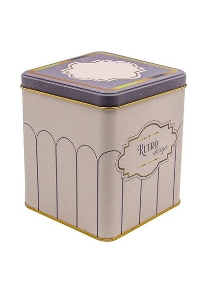 ER024-U6 Retro Desenli Kare Metal Saklama Kabı 12X12 cm modelleri