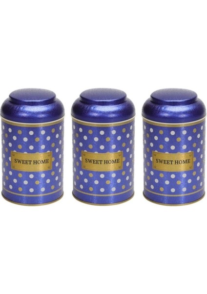 EFB0469 Silindir Saklama Kabı Ø105 3 Lü Set, Point Blue