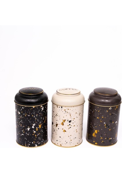 ERB04U4 Silindir Saklama Kabı Ø105 3 Lü Set, Terrazzo fiyatları